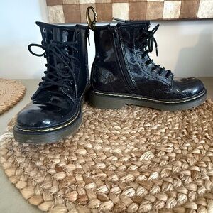 Dr. Martens Kids Black Lace-Up Boots